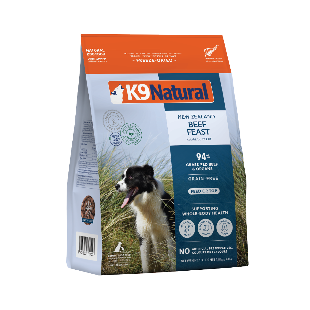 K9 Natural Grain-Free Freeze-Dried Dog Food Beef 500g