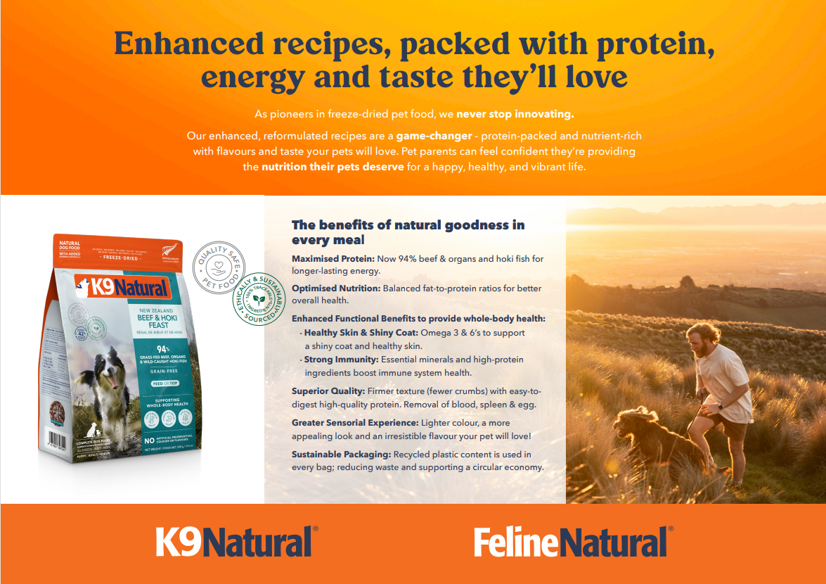 K9 Natural Grain-Free Freeze-Dried Dog Food Beef & Hoki 500g