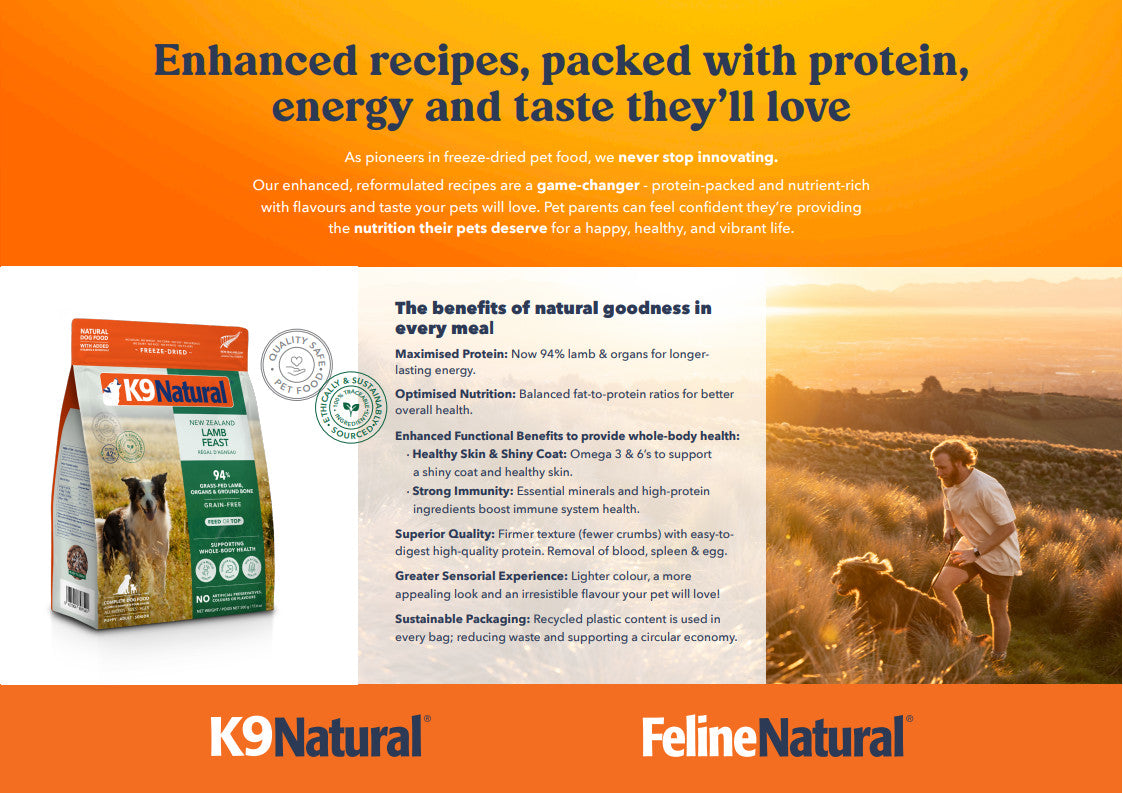 K9 Natural Grain-Free Freeze-Dried Dog Food Lamb 500g