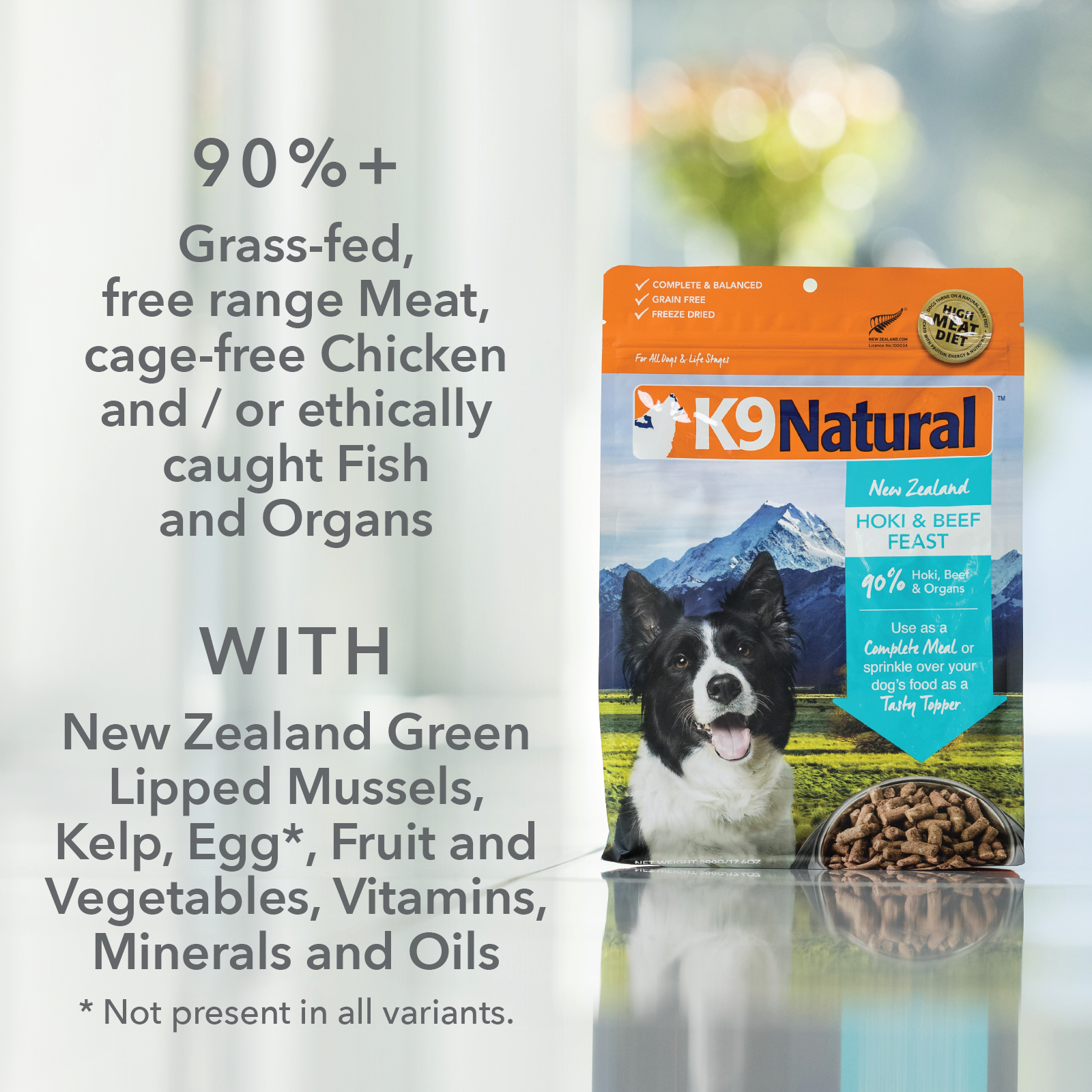 K9 Natural Grain-Free Freeze-Dried Dog Food Beef 500g