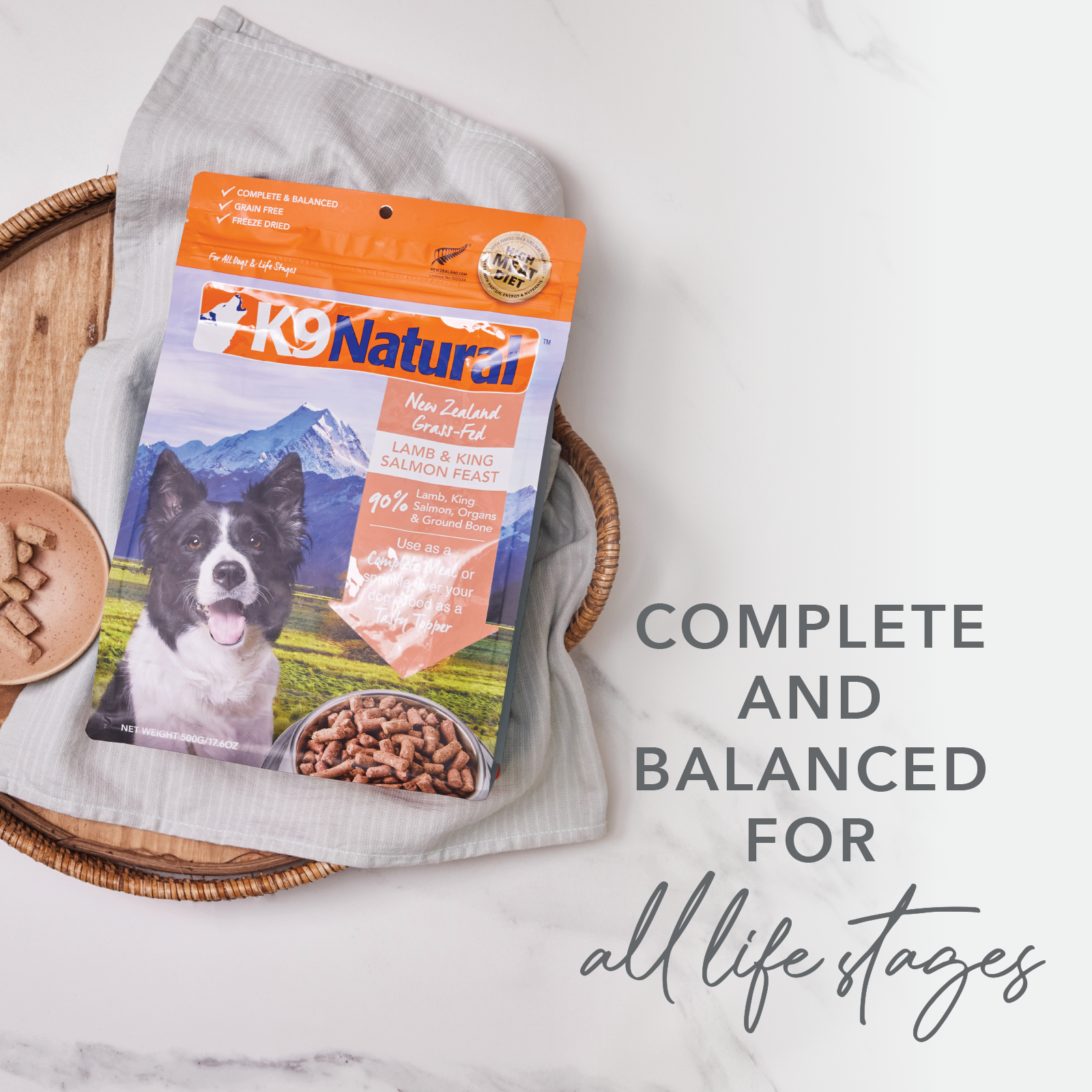 K9 Natural Grain-Free Freeze-Dried Dog Food Beef 500g