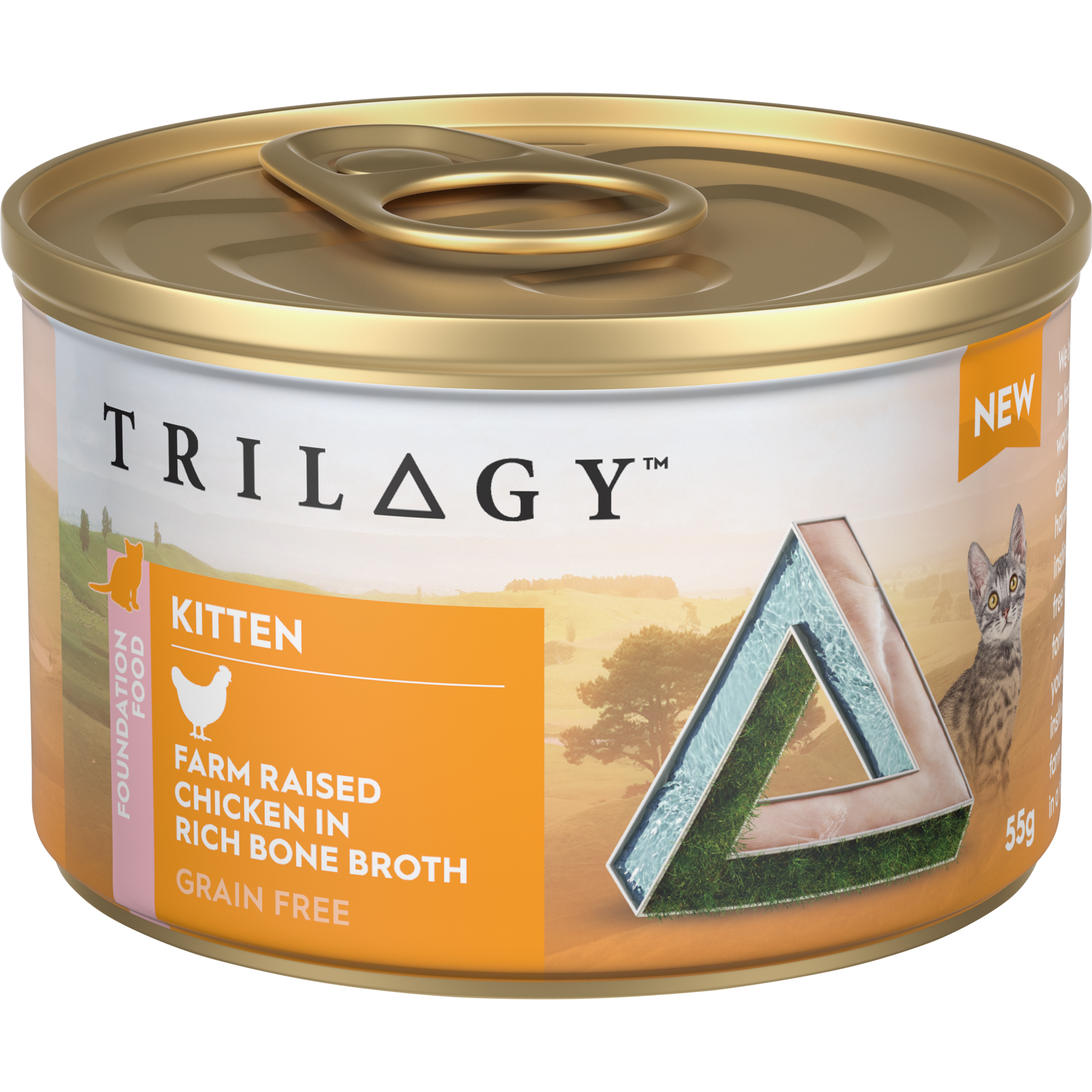 Trilogy Kitten Wet Chicken in Bone Broth 85g Multipack (12 cans)