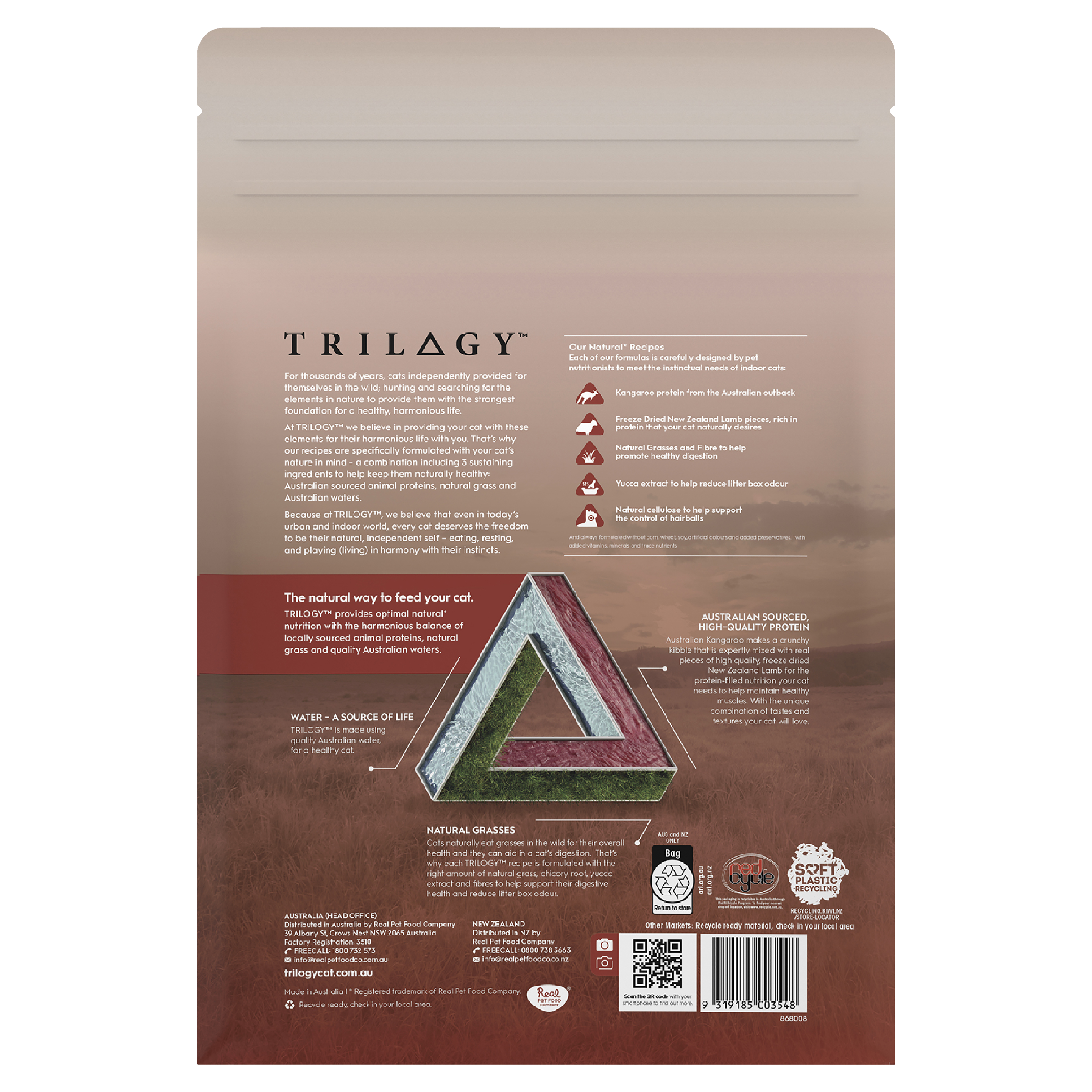 Trilogy GF Dry Adult Cat - Kangaroo 1.8kg