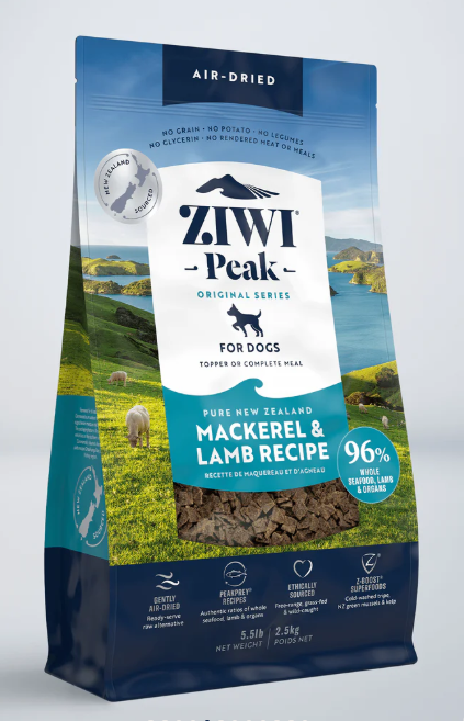 Ziwi Peak Air-Dried Recipe for Dogs Mackerel & Lamb Recipe 1kg