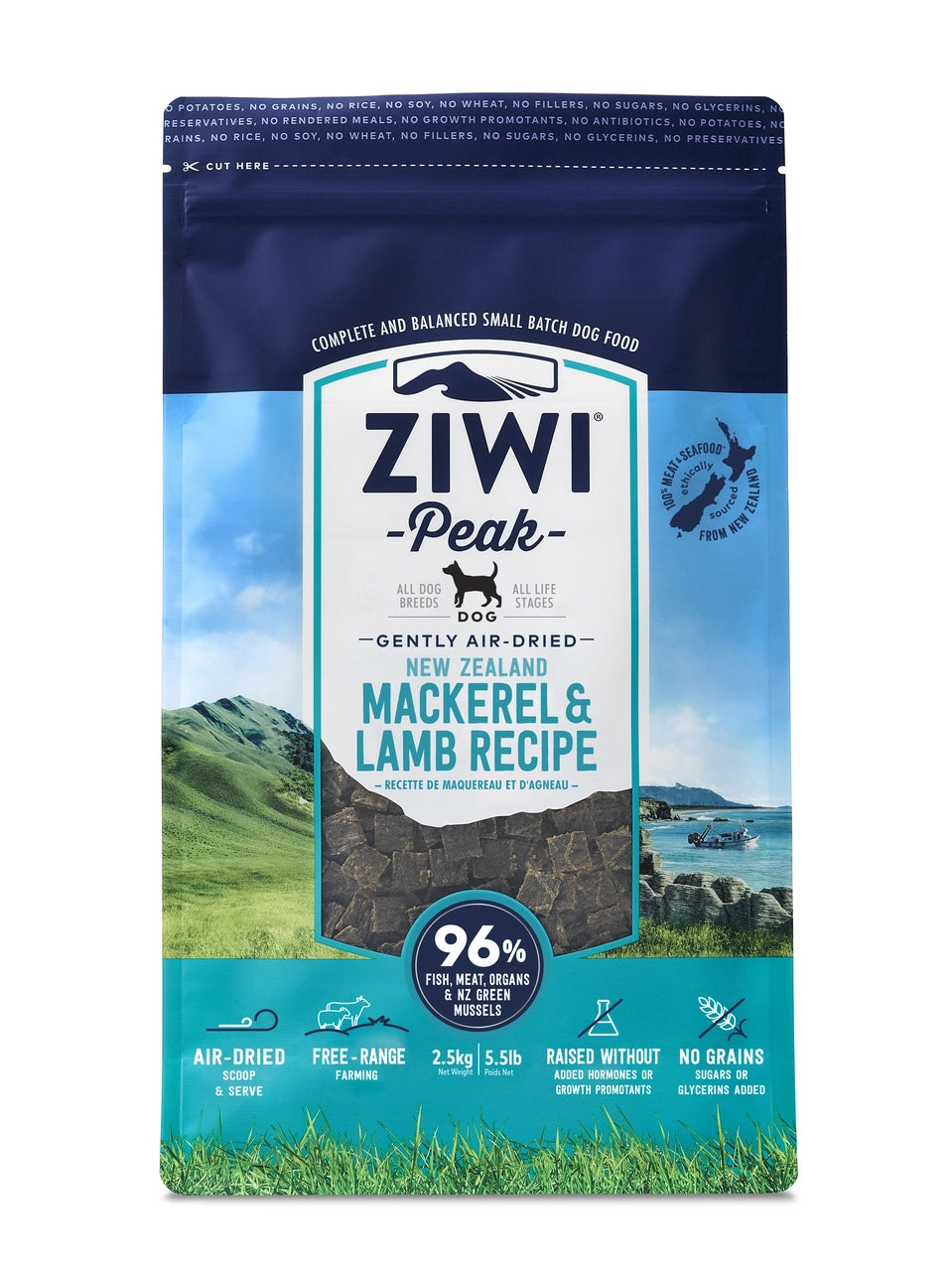 Ziwi Peak Air-Dried Recipe for Dogs Mackerel & Lamb Recipe 1kg