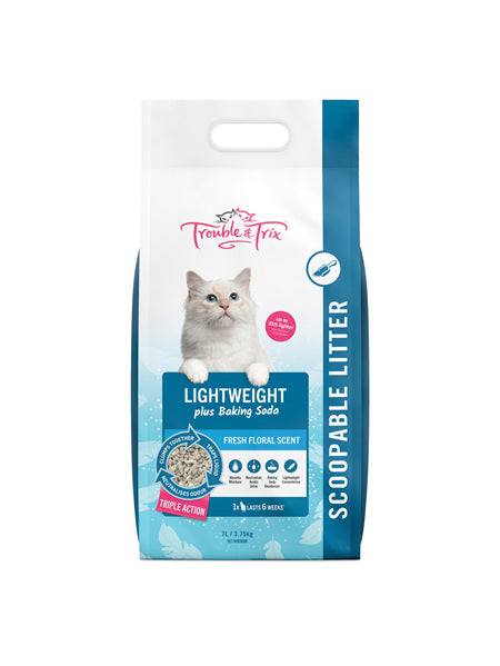 Trouble & Trix Cat Litter - Light Weight with Bake Soda 7L & 15L