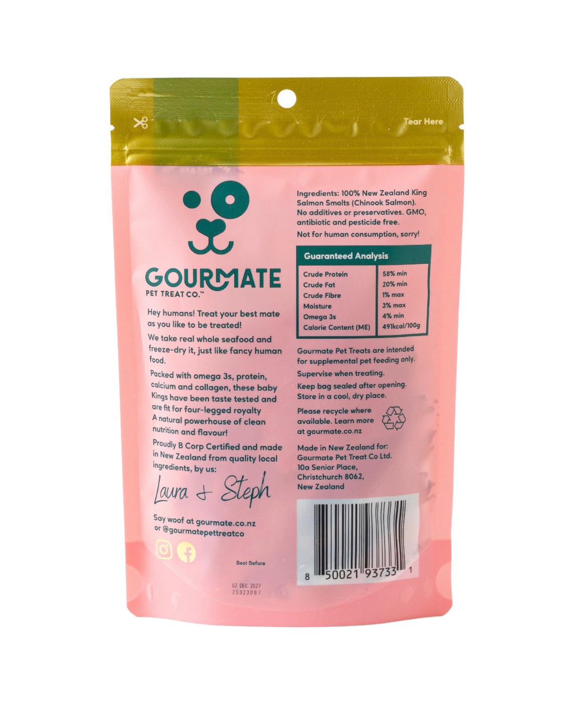 Gourmate - New Zealand King Salmon Smolt 40g (Suitable for Cats and Dogs)