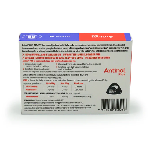 Antinol® Plus For Dogs 60 Capsules