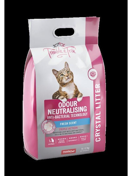 Trouble & Trix Crystal Litter With Anti Bacterial Agent 15L / 6.4KG
